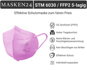 STM 6030 Atemschutzmaske FFP2 NR - Typ Pink - CE Zertifiziert